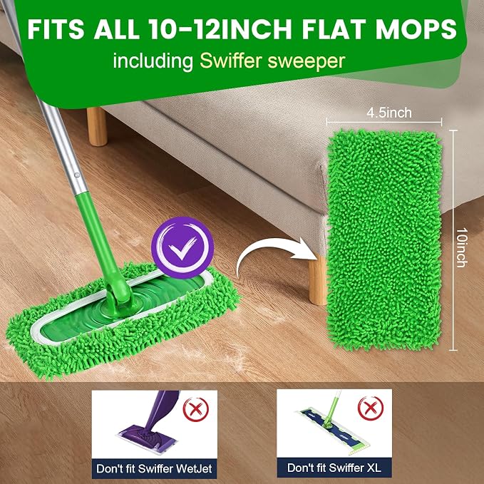 15Pcs Reusable Microfiber Mop Pads Compatible - Image 2