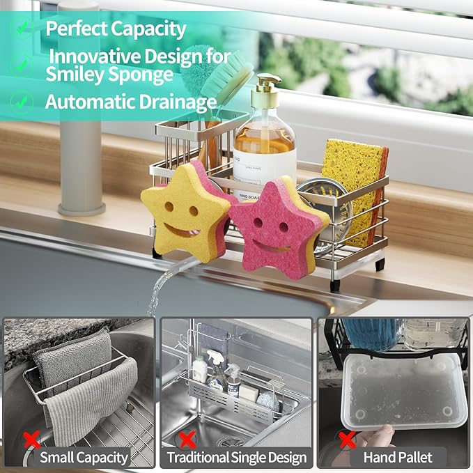 HapiRm Sink Caddy Sponge Holder - Image 7