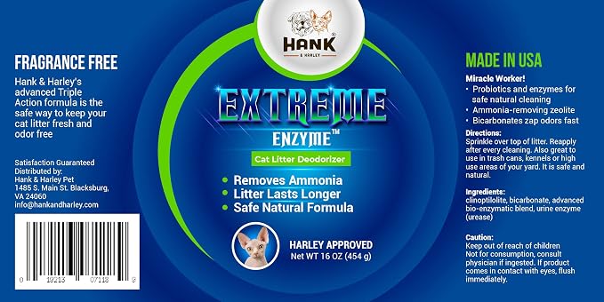 Extreme Enzyme, CAT Litter Odor Eliminator. Triple-Action Deodorizing Powder - Image 4