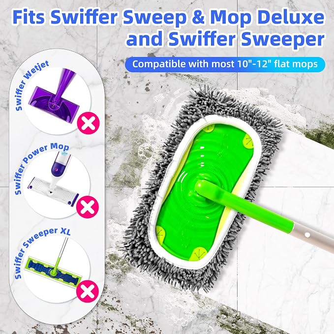 Reusable Microfiber Mop Pads Compatible - Image 2