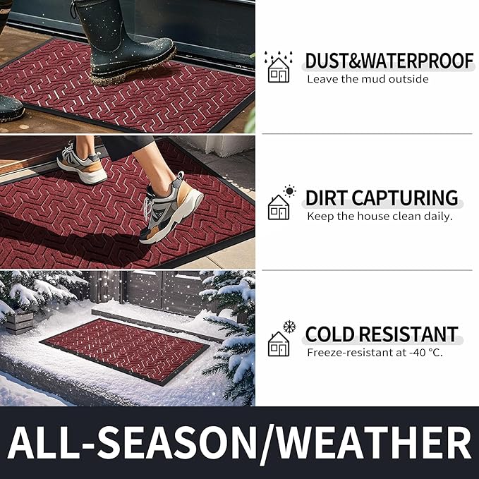 Yimobra Large Door Mat Outside Entrance 47x32, Waterproof Heavy Duty Outdoor - Image 5