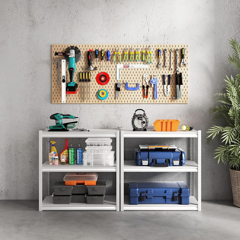 Garage Shelving Adjustable 3 Tier Heavy Duty Metal Storage Shelves Adjustable...