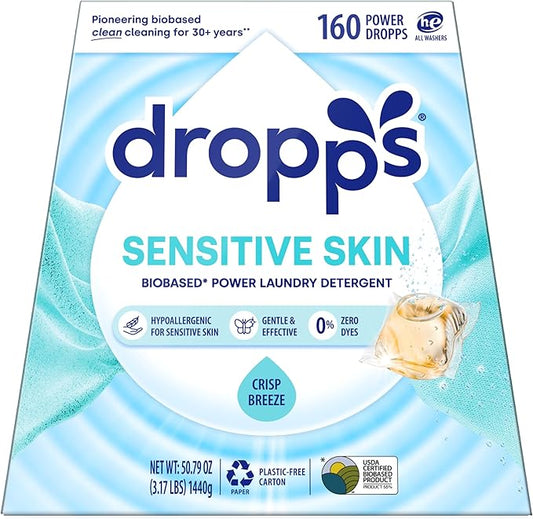 Dropps Sensitive Skin Laundry Detergent Pods, Crisp Breeze by Dropps
