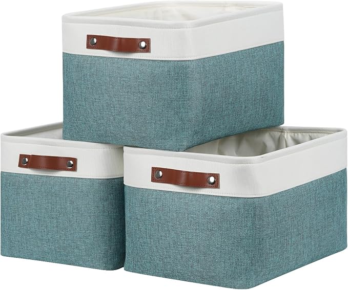 DULLEMELO Storage Baskets for Organizing, Rectangular Fabric Storage Bins by DULLEMELO