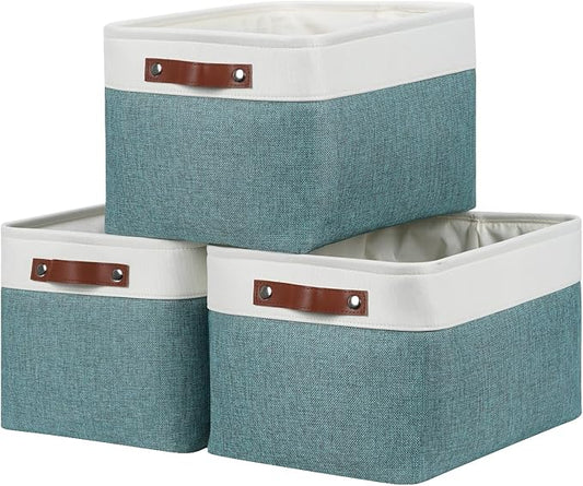DULLEMELO Storage Baskets for Organizing, Rectangular Fabric Storage Bins by DULLEMELO