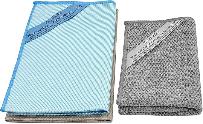 2-Step Glass Cleaning Cloth 3-Pack by Exprosiflux