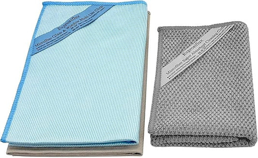 2-Step Glass Cleaning Cloth 3-Pack by Exprosiflux