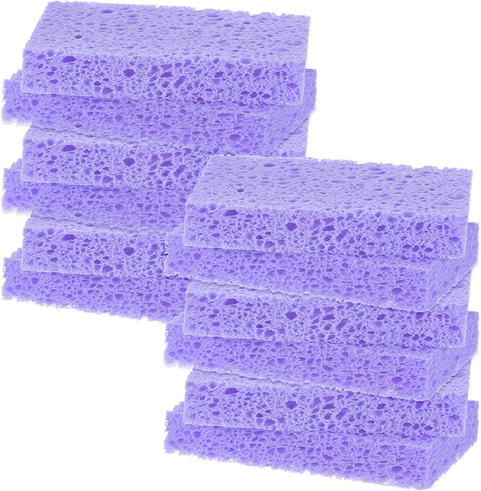 12-Pack Kitchen Sponges, Condense Eco Cellulose Non-Scratch Scrub Heavy Sponge by MMETERXITY