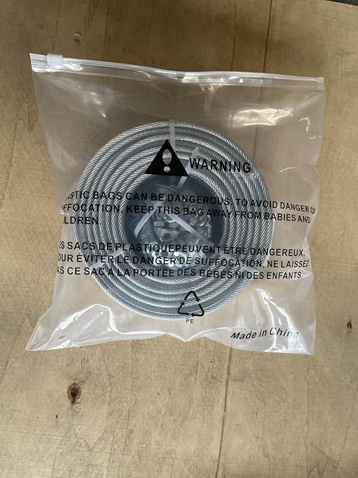 3/16" Wire Rope Kit, 100Ft PVC Coated Steel Cable Guide Wire Tensioner Strainer - Image 9