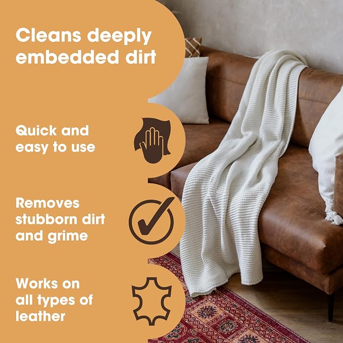Furniture Clinic Leather Cleaner | Non-Toxic | Removes Dirt & Grime | - Image 2