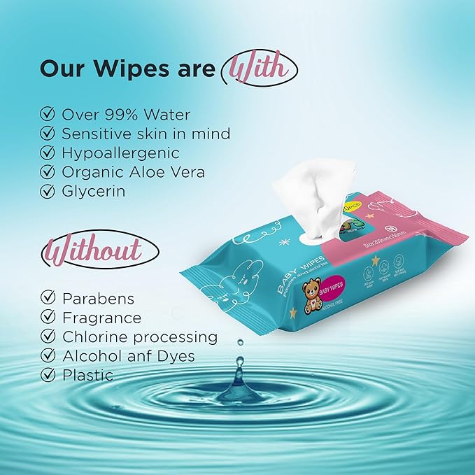 Ioly's Baby Wipes Unscented Wet Wipes 99% Water Based - Image 2