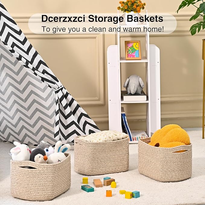 Small Storage Baskets for Organizing, Woven Storage Baskets for Shelves - Image 6