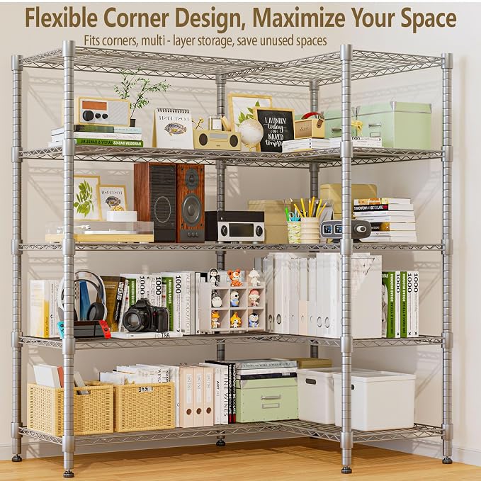 Himimi 72"W Wire Rack Shelving-2000LBS Capacity, Adjustable Storage Shelves - Image 3