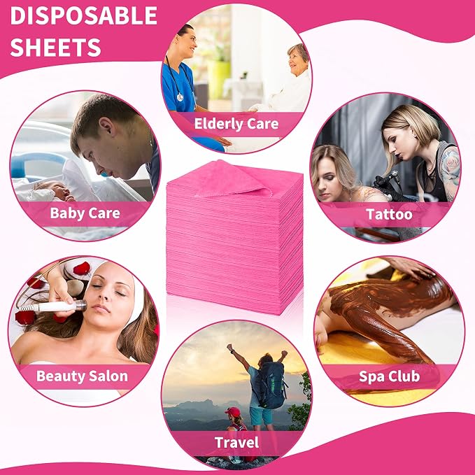 Breling 100 Pcs 31.5 x 71 Inch Disposable Bed Sheets Oil-proof PE Film Massage - Image 4