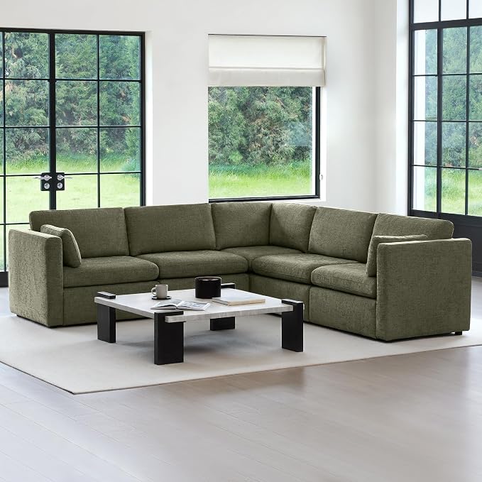 CHITA Oversized Modular Sectional Sofa Set, FSC Certified Extra Large 5 Seat V - Image 3