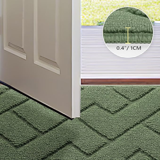 hicorfe Indoor Doormat, Front Back Door Mat Rubber Backing Non Slip Door Mats - Image 4