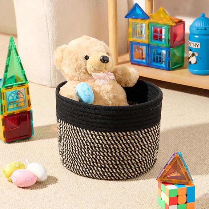 Small Basket for Organizing | Cube Shelf Closet Storage Baskets | 9.7×9.7×7.1” - Image 4