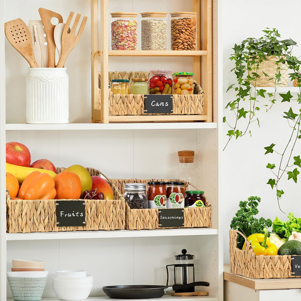 Woven Kitchen Basket for Organizing, Storage Bins for Shelf