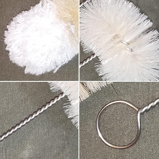 Coralpearl Bottle Brushes Thin Long Handle X 2, Skinny Wire Cleaner Set in - Image 3