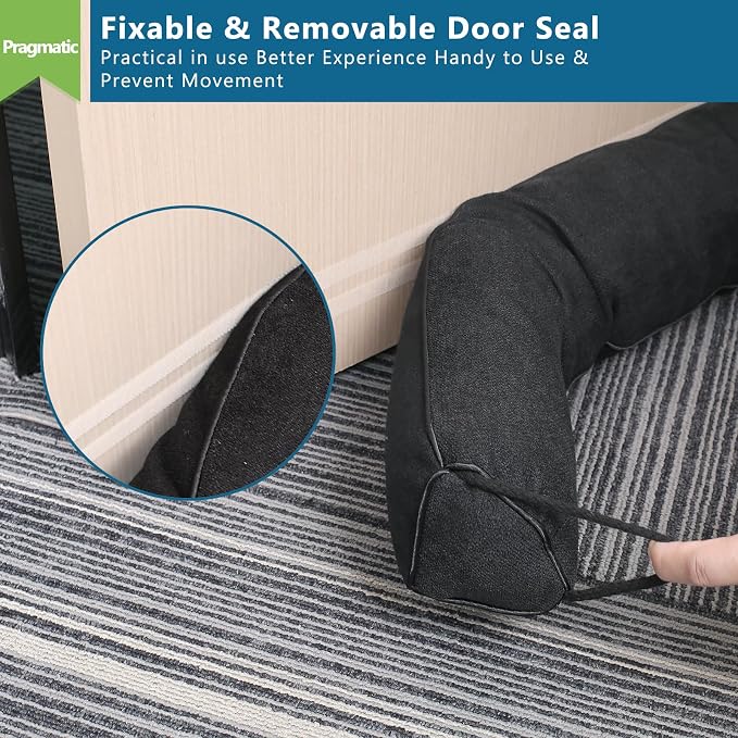 Anze Door Draft Stopper 32 inch Weighted Triangle Draft Stopper Door Air Noise - Image 4
