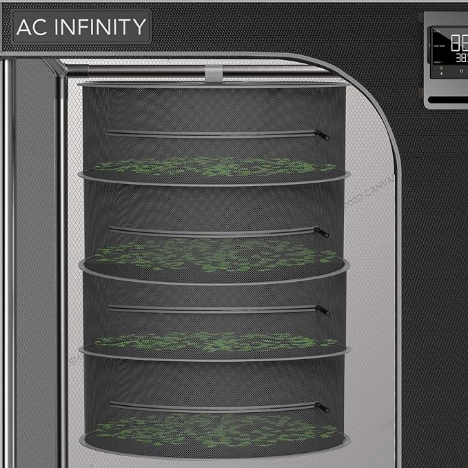 AC Infinity Herb Drying Rack, 4-Layer Hanging Mesh Net - Image 6