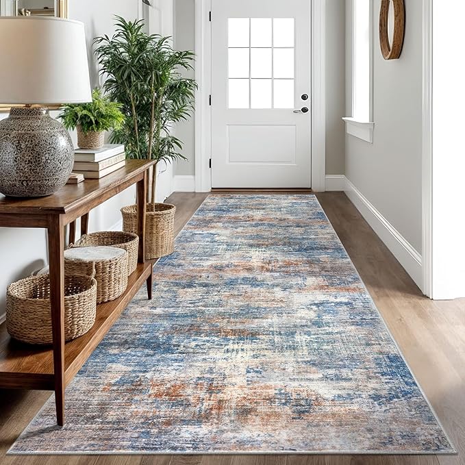 IOHOUZE Abstract Runner Rug 3x10 Ft Washable Runners by iOhouze