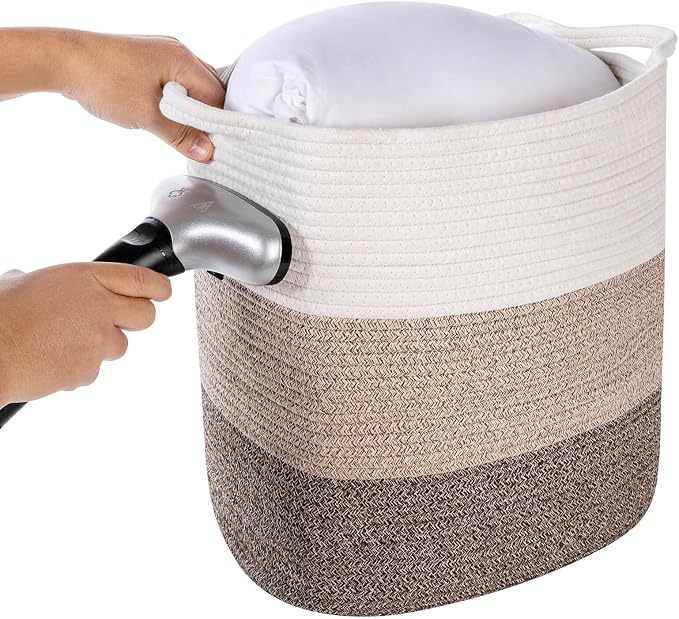 Storage Baskets for Clothes Fabric Cotton Rope Storage Basket - Image 7