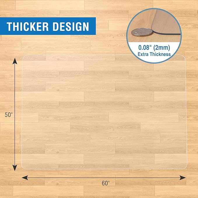 Clear Chair Mat, Desk Floor Mat - Image 2