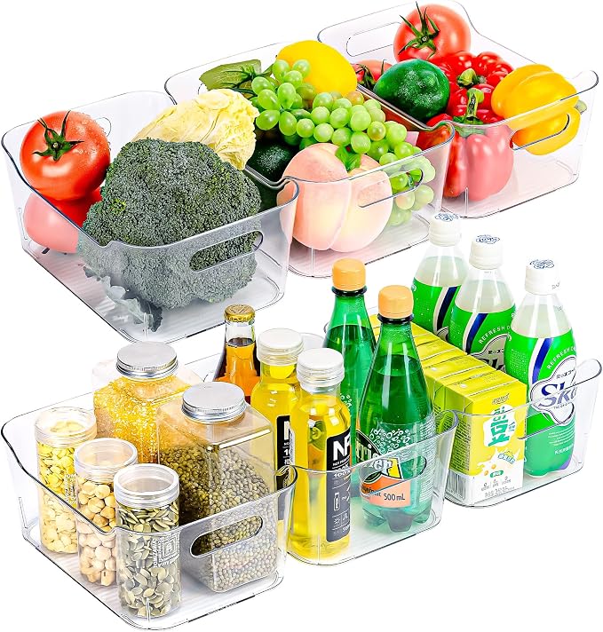 Clear Plastic Storage Bins, Refrigerator, Organizer Bins - Image 8