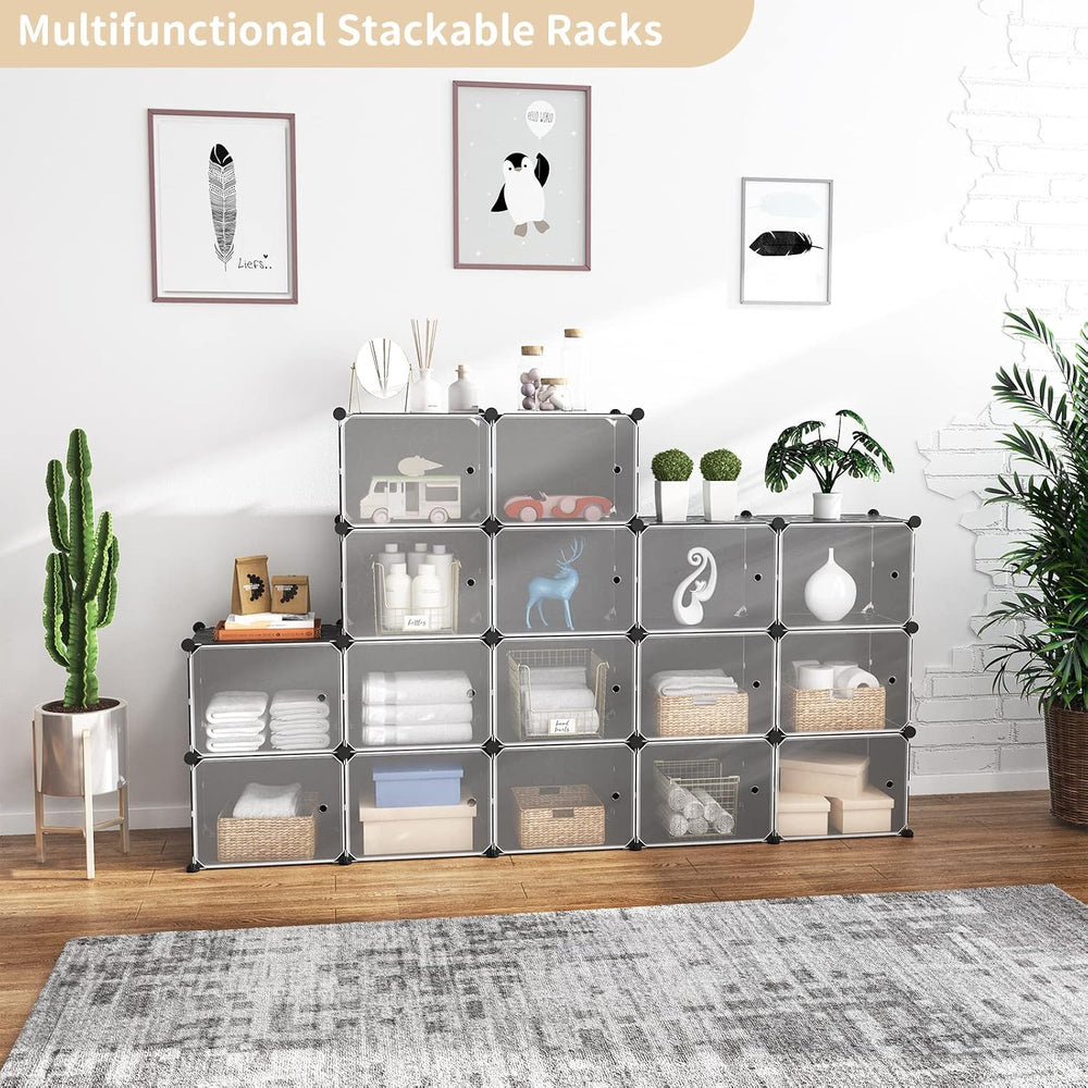 Portable Shoe Rack Organizer with Door, 48 Pairs Shoe Storage Cabinet Easy As...
