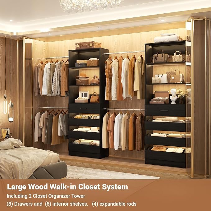 Aheaplus Closet System, 6-15Ft Closet Organizer - Image 6