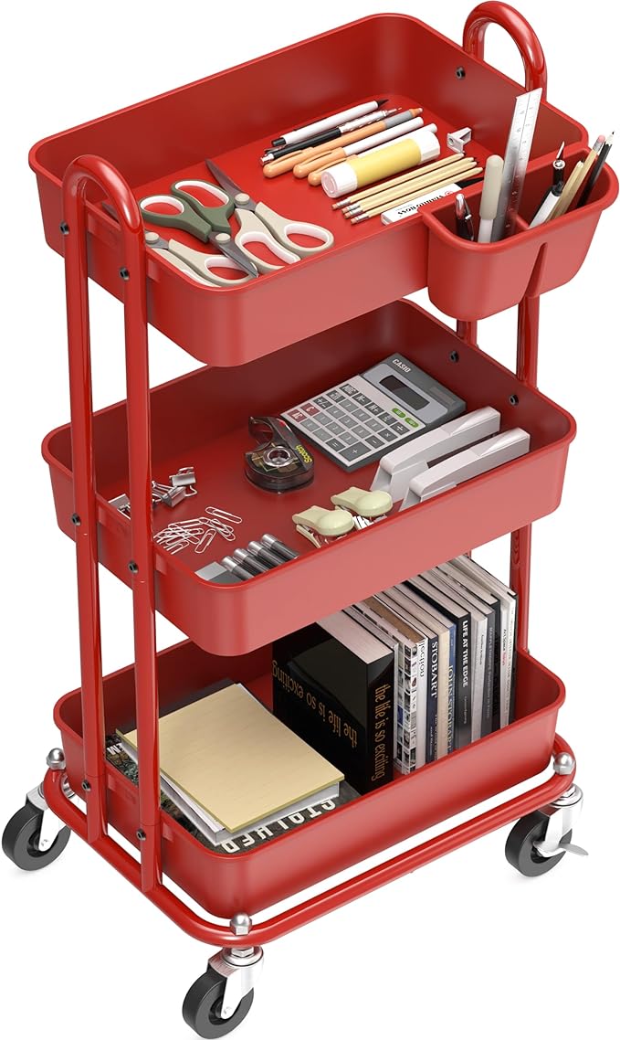 Simple Houseware 3-Tier Multifunctional Rolling Utility Cart by SimpleHouseware