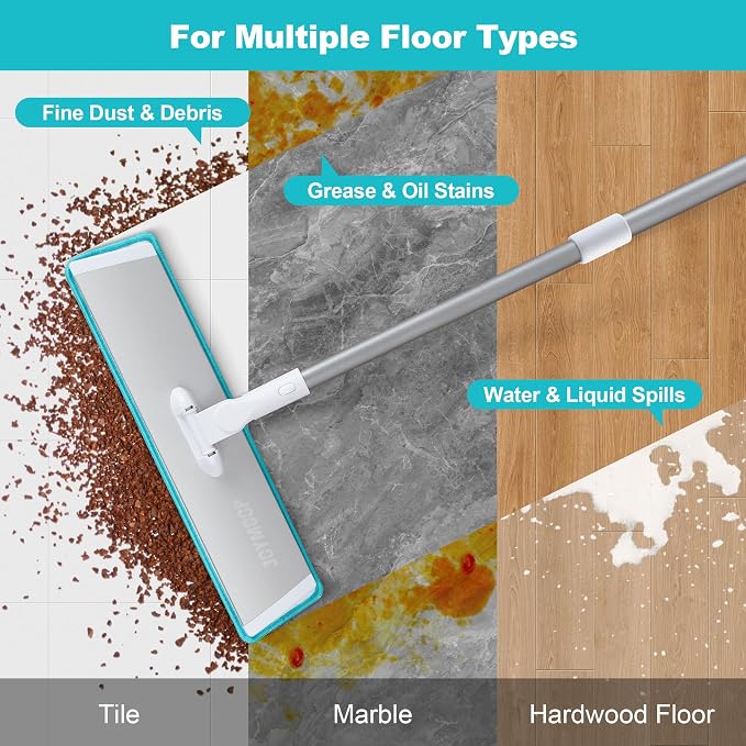 JOYMOOP 18 Inch Dust Mop for Hardwood Floors, Heavy Duty Industrial Wet Dry Mops - Image 5