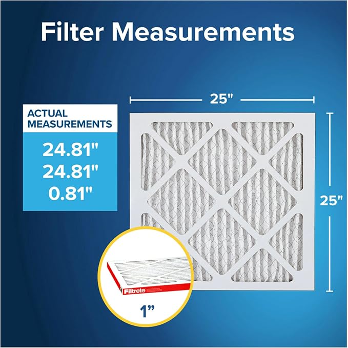 Filtrete 25x25x1 AC Furnace Air Filter, MERV 11, MPR 1000, Micro Allergen - Image 2