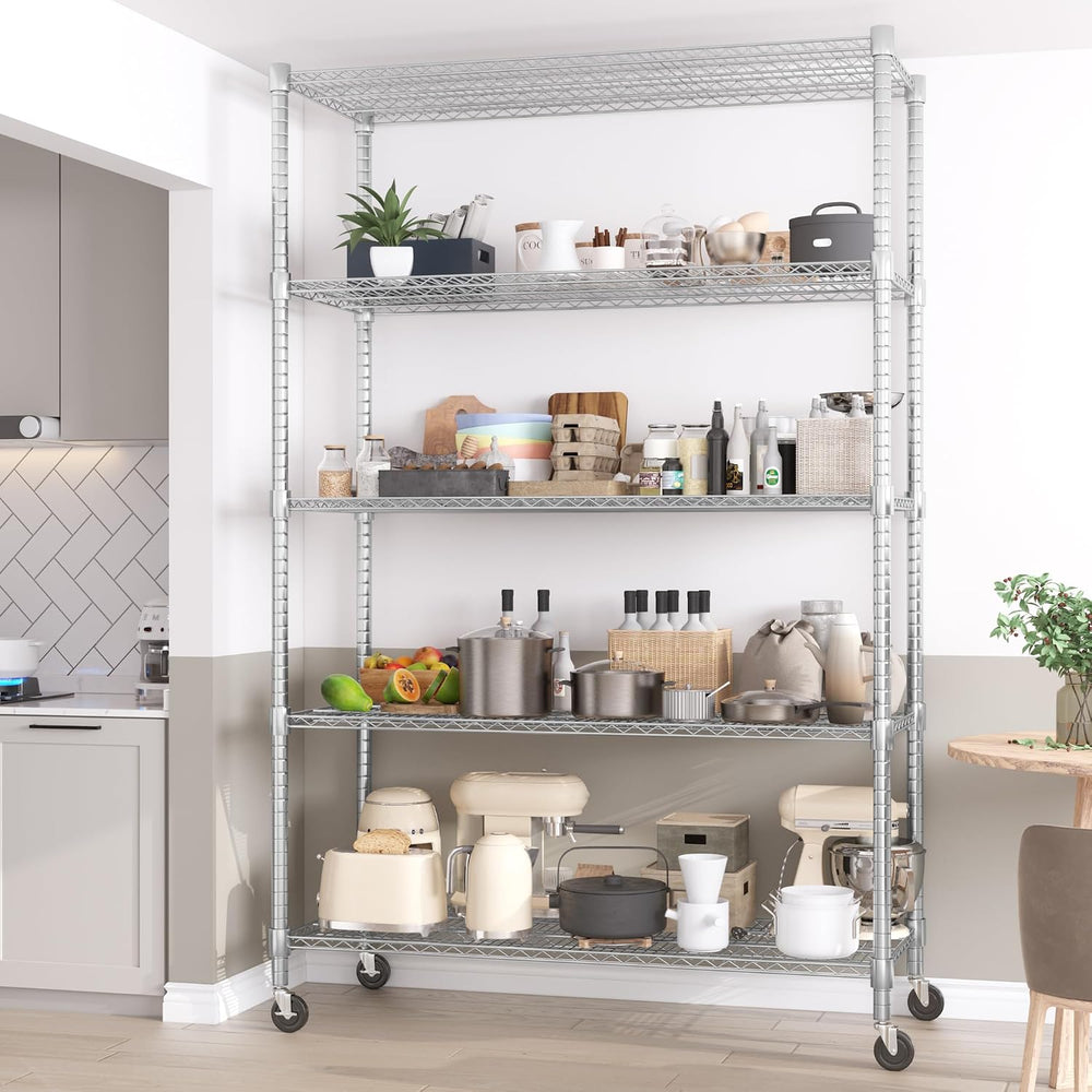 Homdox 5 Tier Storage Racks and Shelving, 24"x60"x82" Heavy Du...