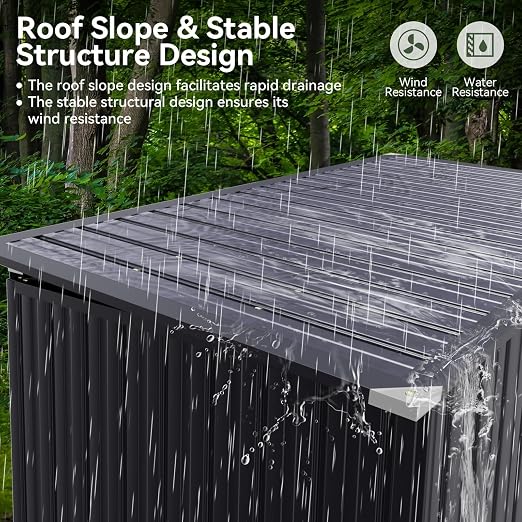 Aoxun 3.3' x 5.6' Metal Storage Shed - Image 3