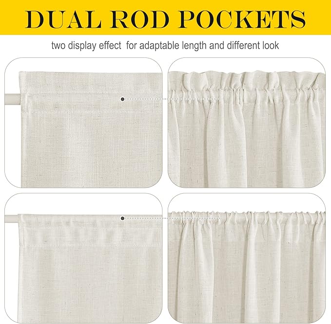 NICETOWN Linen Sheer Door Curtain Panel - Image 2