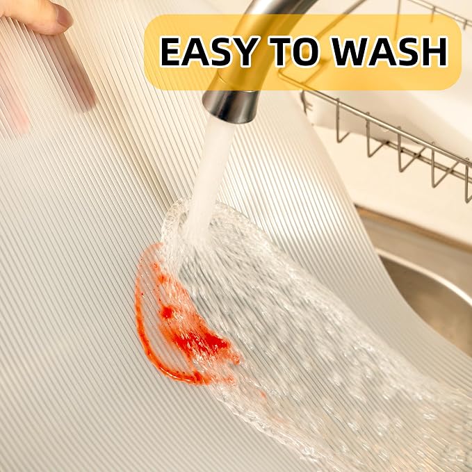 Shelf Liners for Kitchen Cabinets Non-Adhesive & Washable, Non Slip Cabinet - Image 4