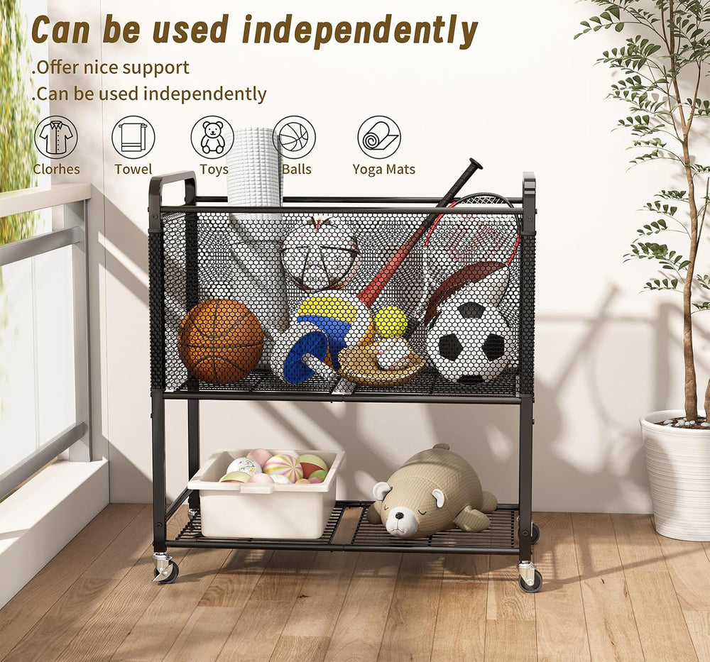 Laundry Hamper Rolling Sorter: 120L Large Basket with Wheels Removable Bag