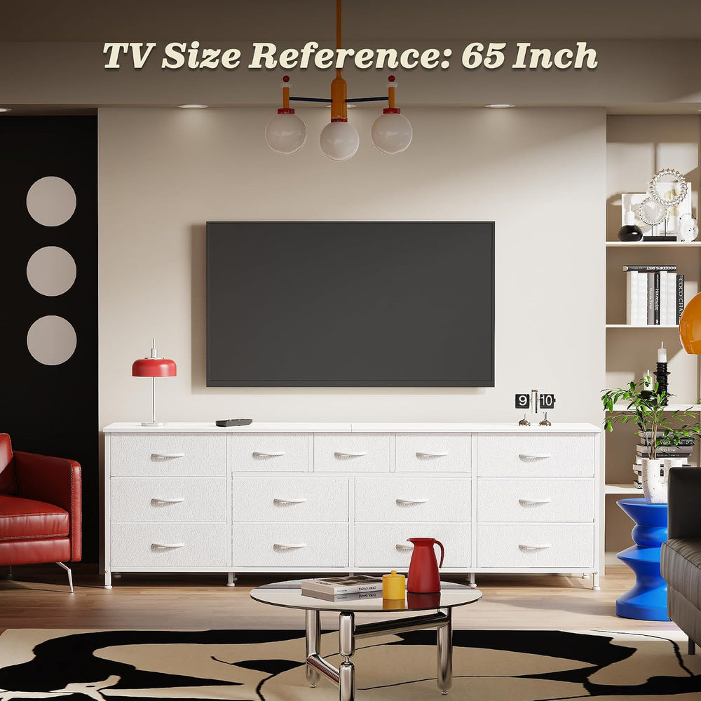 Huuger 70 Inch Long Dresser for Bedroom, TV Stand for 65, 75, 80 Inch TV