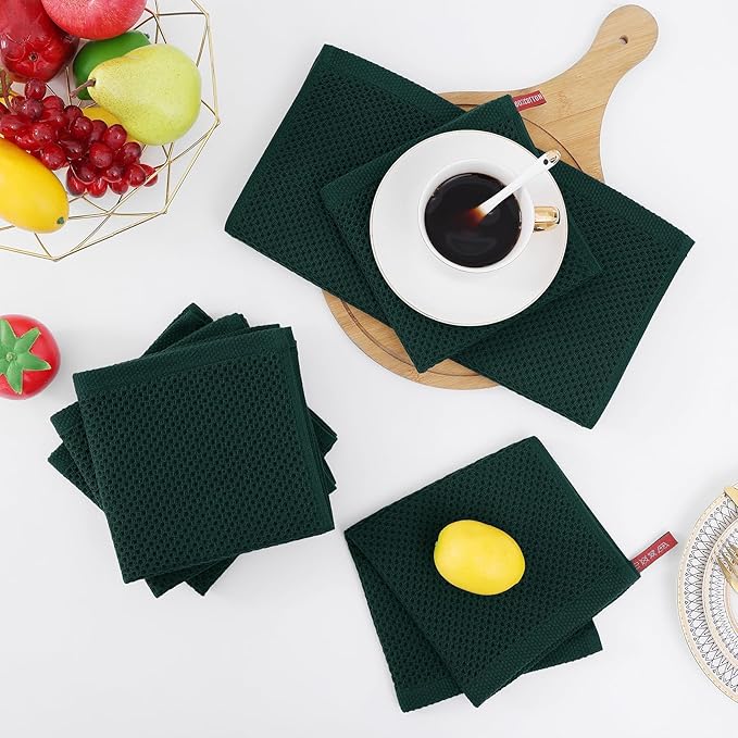 Homaxy 100% Cotton Waffle Weave Kitchen Dish Cloths, Ultra Soft Absorbent Quick - Image 7