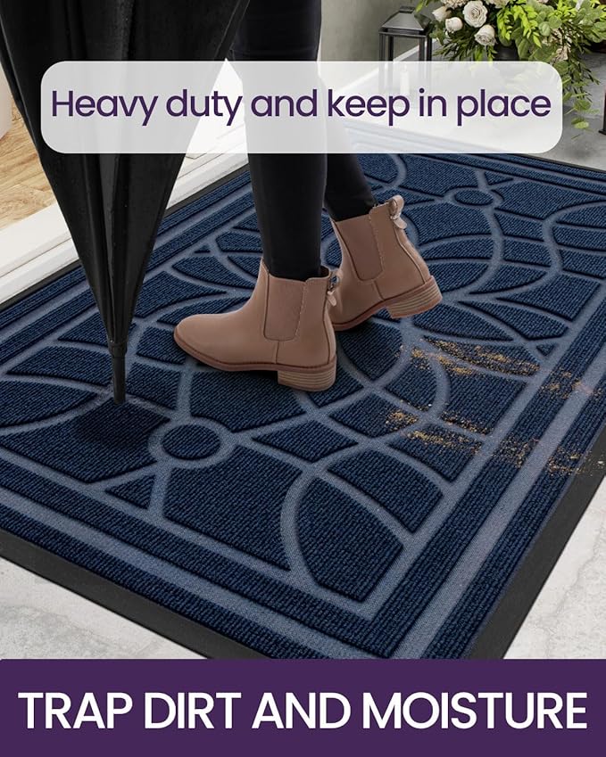 DEXI Front Door Mat Outside Entrance, Heavy Duty Non Slip Low Profile Doormat - Image 5