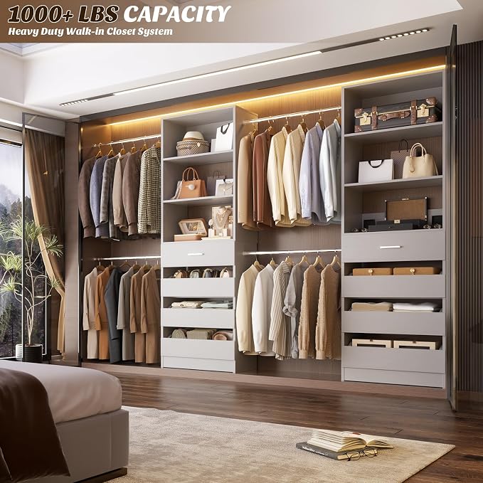 Aheaplus Closet System, 4-9Ft Closet Organizer - Image 2
