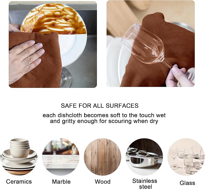 kimteny 13x28 Inches Kitchen Cloth Dish Towels, 400 GSM Premium Dishcloths - Image 3