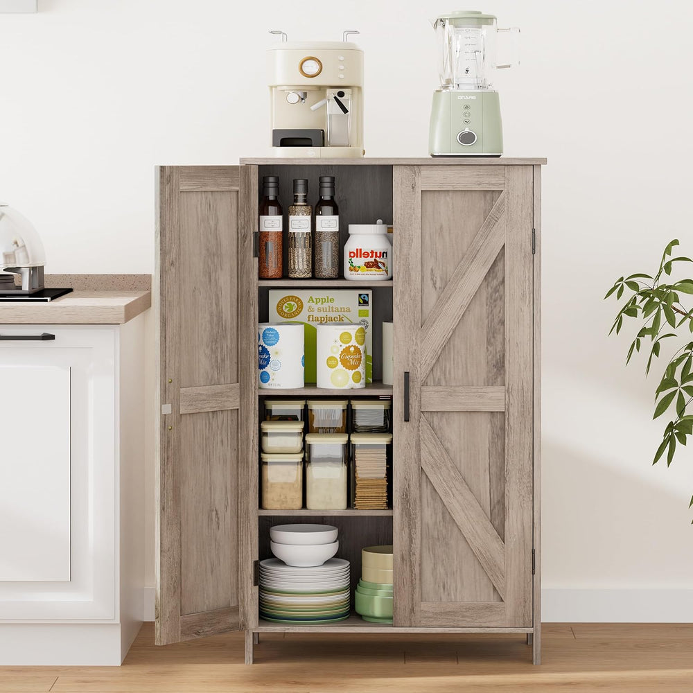 Homleke 43.3" H Farmhouse Bathroom Storage Cabinet with Adjustable Shelves
