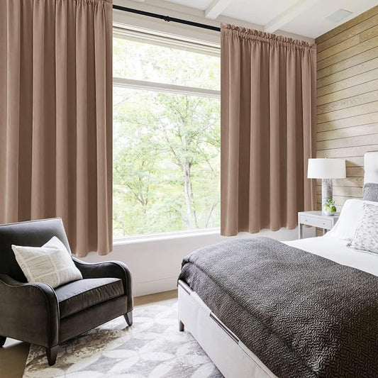 DWCN Blackout Curtains for Bedroom – Rod Pocket Thermal Insulated Noise - Image 2