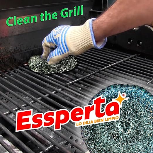 5 Pcs ESSPERTA Stainless Steel Wool Scrubber，5 Steel Scrubber Wool Pads - Image 5