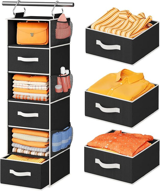 Pipishell Hanging Closet Organizer 6-Shelf, Hanging Shelves by Pipishell