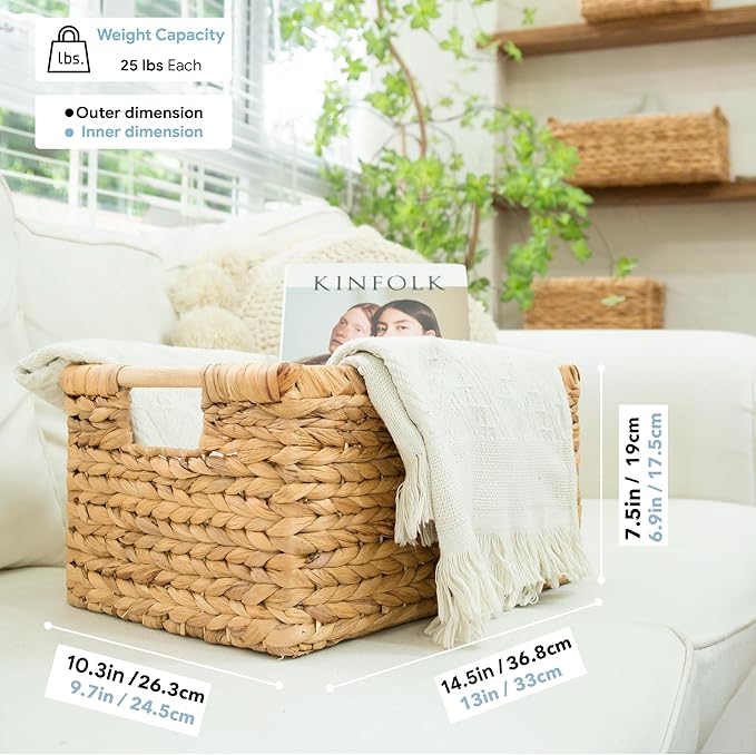 VATIMA Large Rectangular Wicker Basket - Image 4