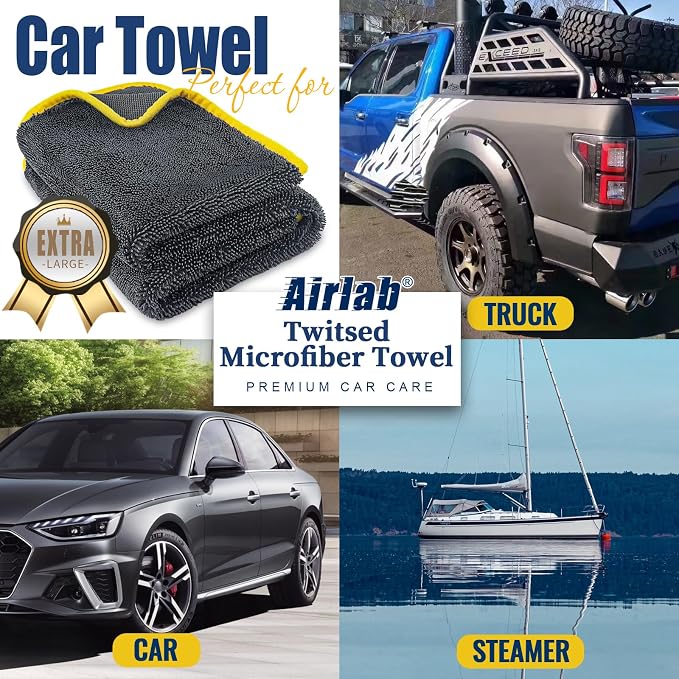 Airlab Microfiber Towels for Cars Wash Drying Extra Large Super Absorbent - Image 8